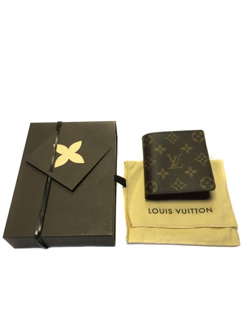 Porte cartes LOUIS VUITTON en toile monogram marron