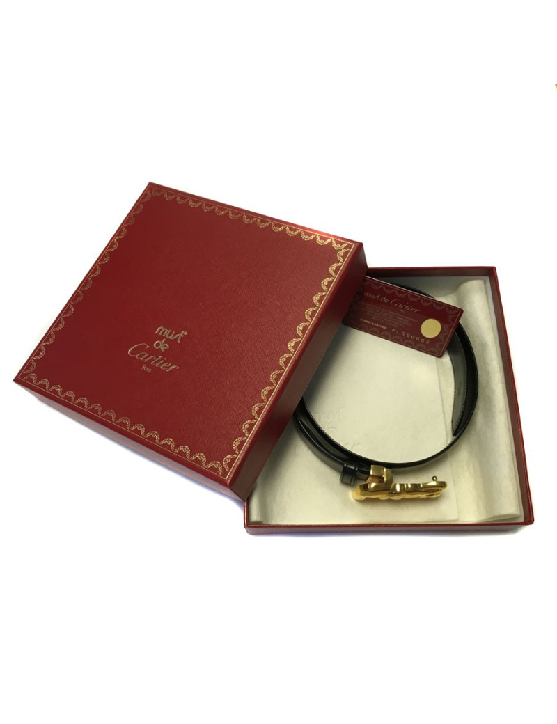 CARTIER belt elephant gold metal buckle