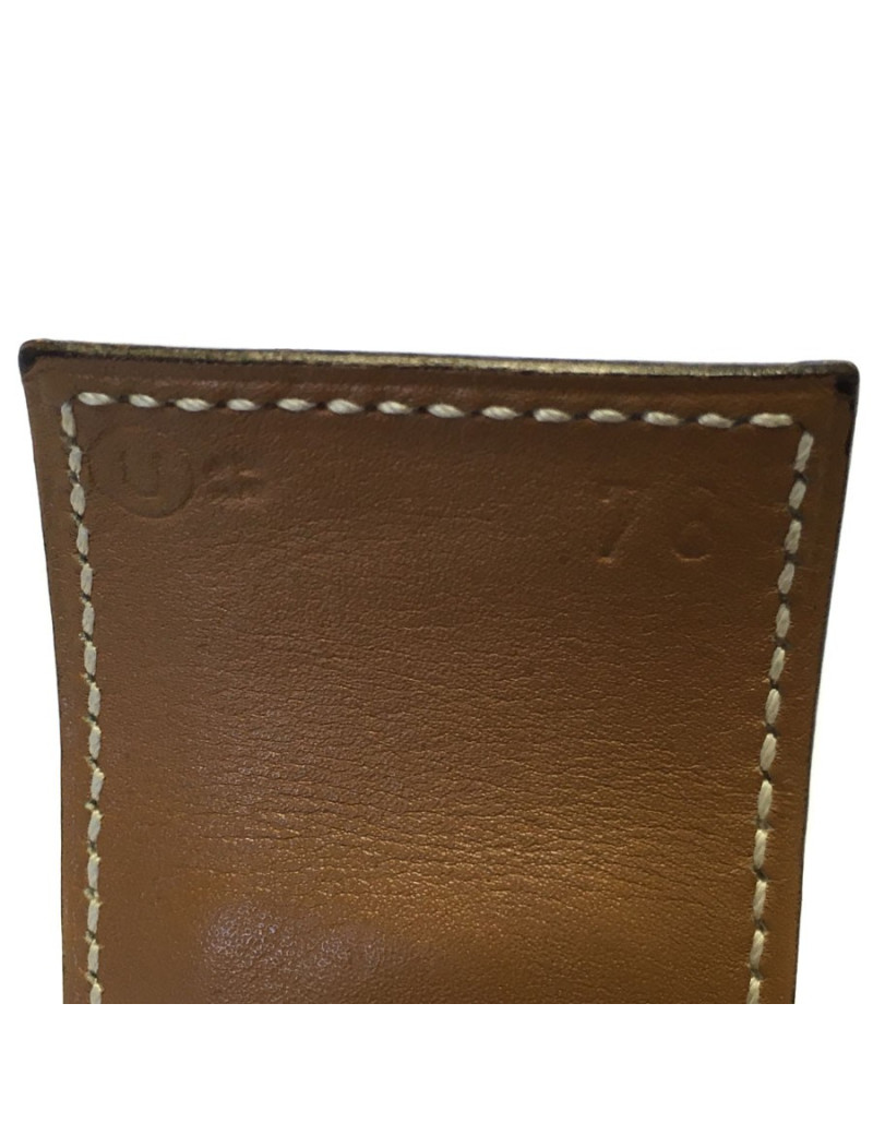 Ceinture T 78/79 HERMES Médor cuir courchevel gold 