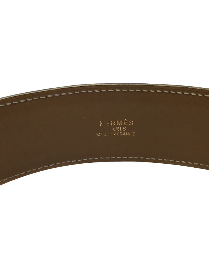 Ceinture T 78/79 HERMES Médor cuir courchevel gold 