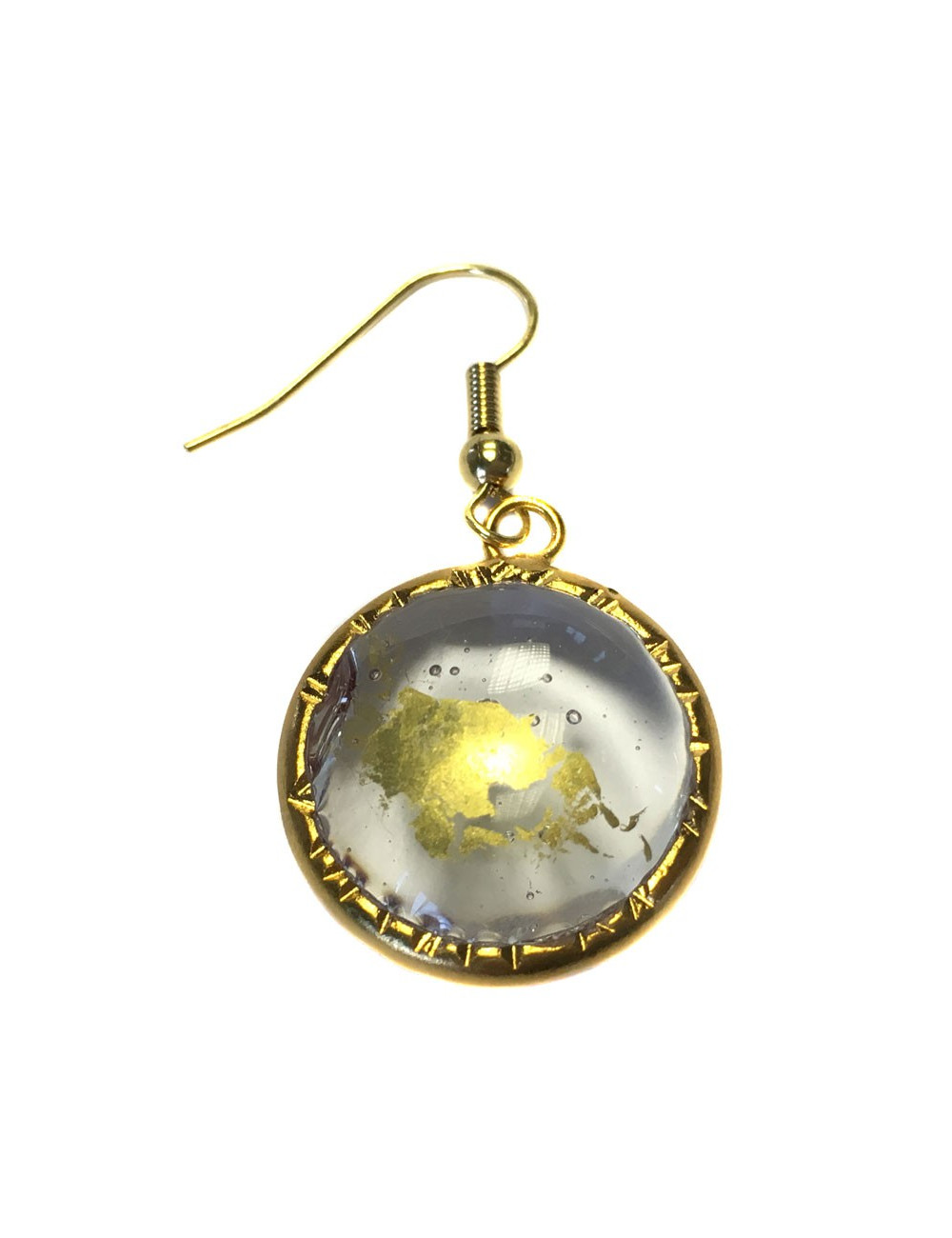 Clous Marguerite de Valois pâte de verre et feuille d'or