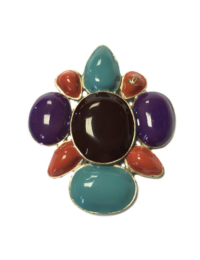 Broche CHANEL multicolore