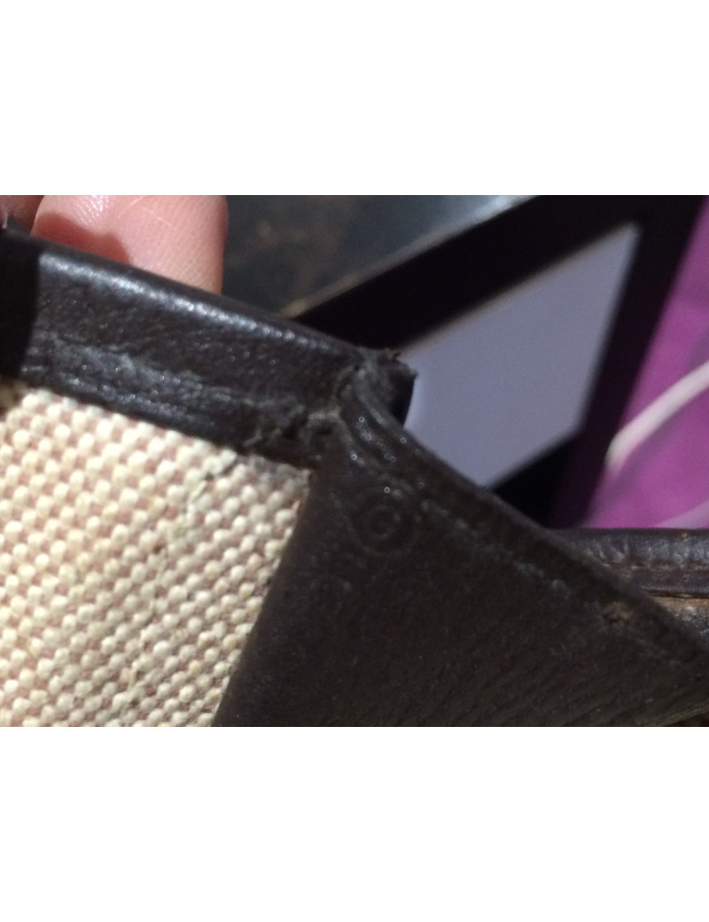 Pochette Jige HERMES en cuir marron chocolat