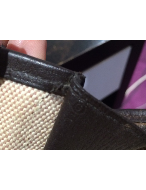 Pochette Jige HERMES en cuir marron chocolat