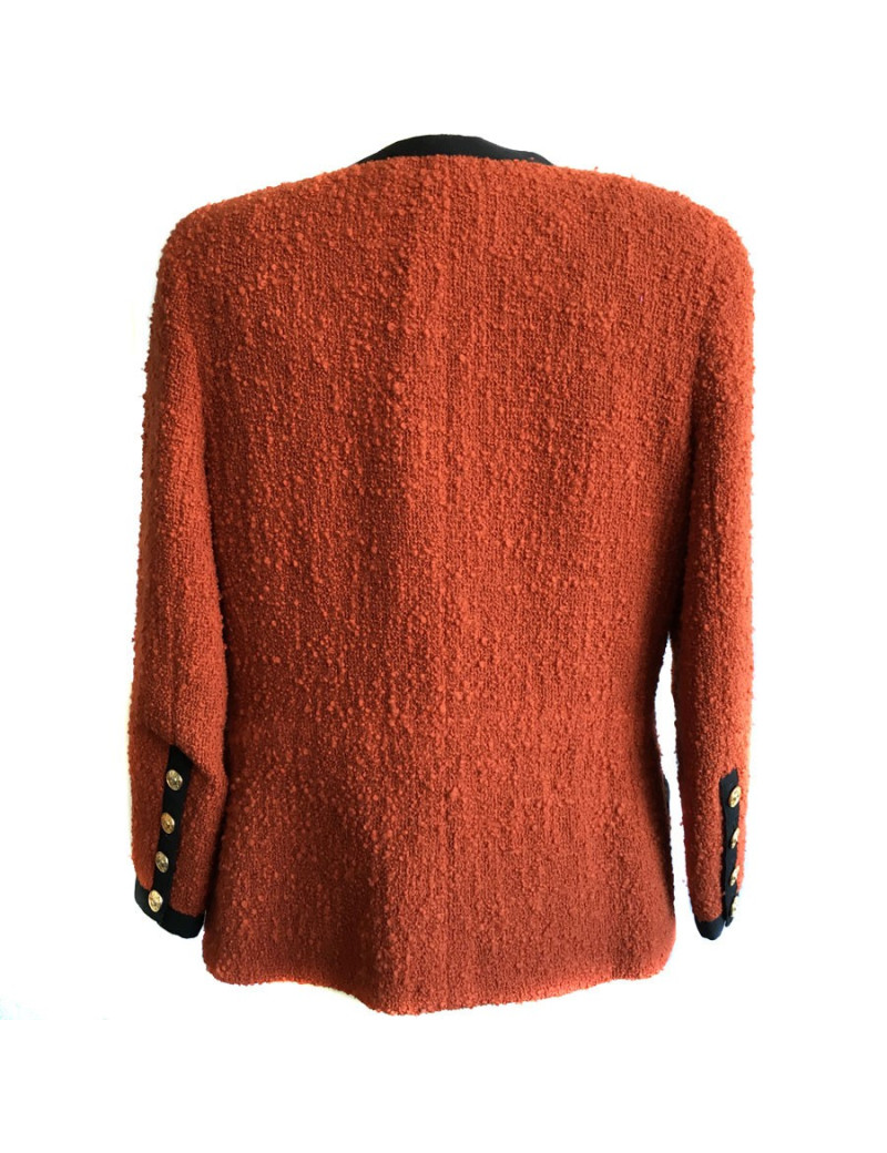 Veste CHANEL en laine couleur ocre