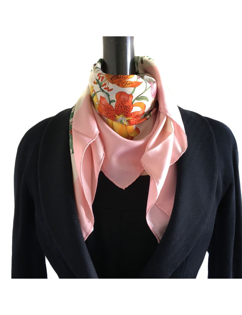 AUCTION scarf GUCCI silk rose