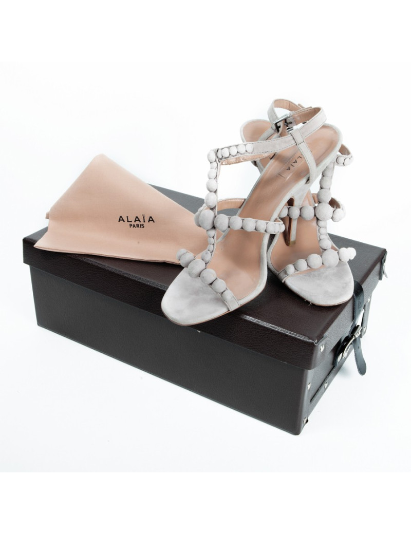 Sandales hautes ALAIA T 38 en daim