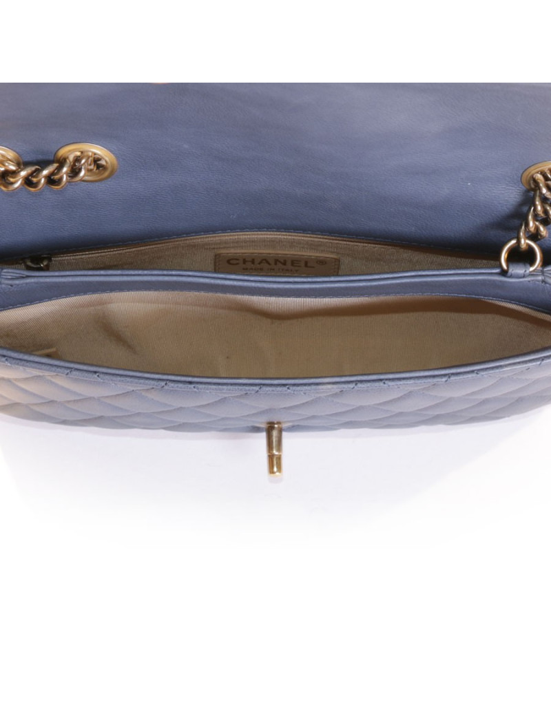 Sac CHANEL cuir bleu 