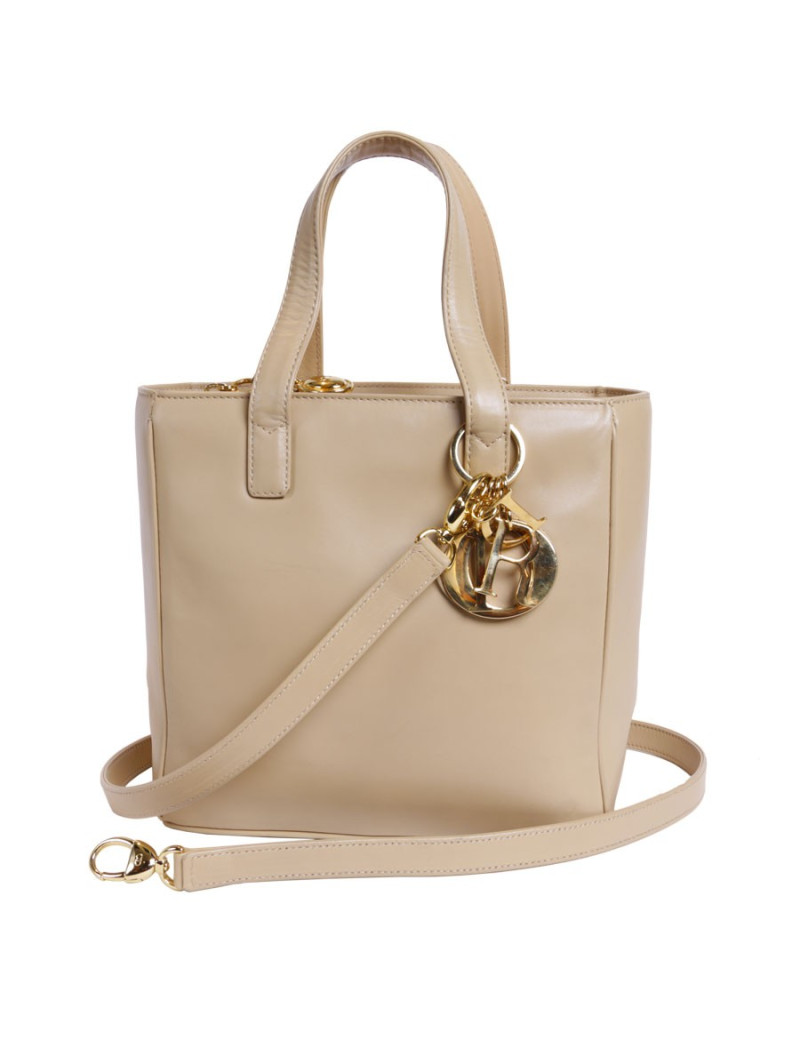 Sac laday D DIOR cuir d'agneau beige