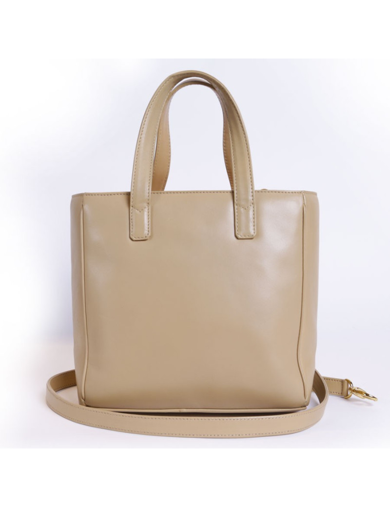 Sac lady D DIOR cuir d'agneau beige