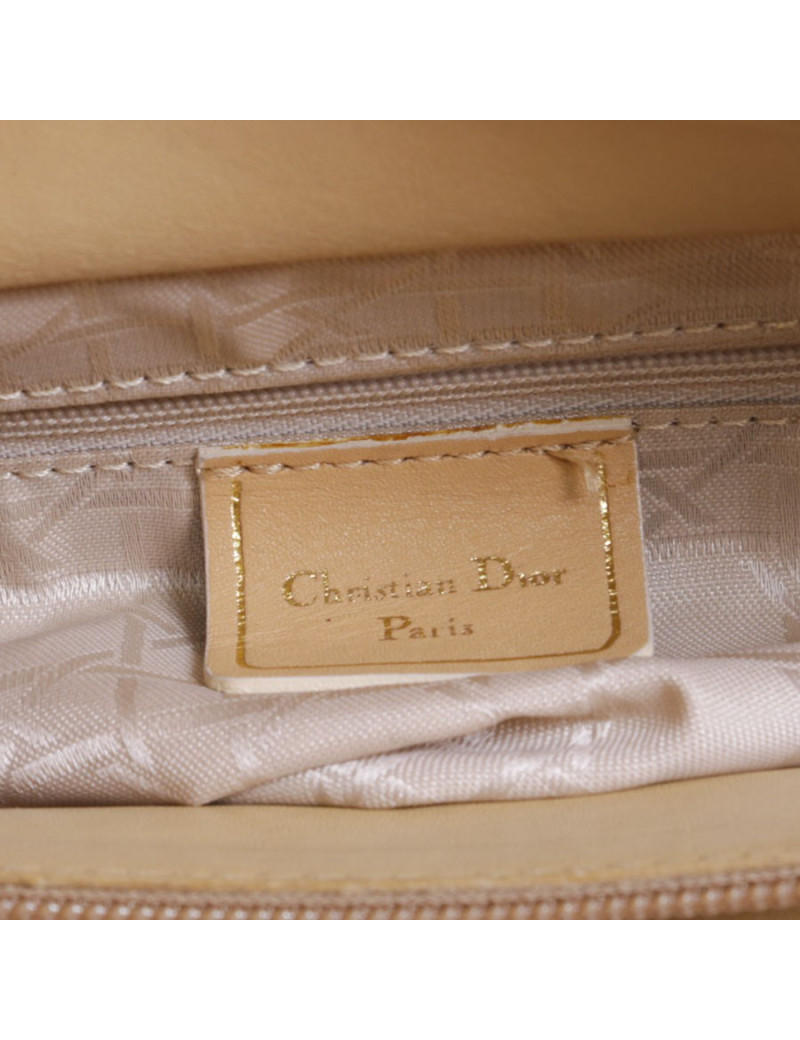 Sac lady D DIOR cuir d'agneau beige