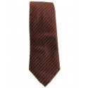 HERMÈS tie in burgundy silk and cashmere with fluo green lines