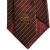 HERMÈS tie in burgundy silk and cashmere with fluo green lines