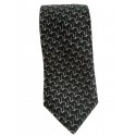 HERMÈS tie in black and white scarf
