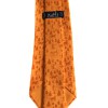 HERMÈS tie in orange silk scarf