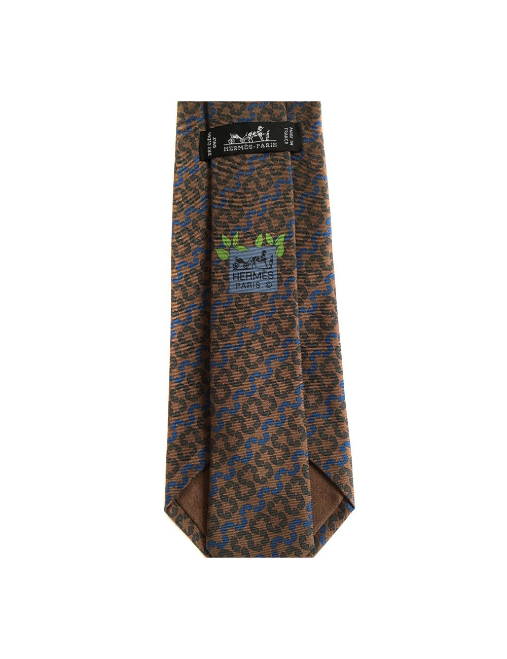 HERMÈS tie in Brown silk scarf