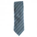 HERMÈS tie in blue and gray scarf