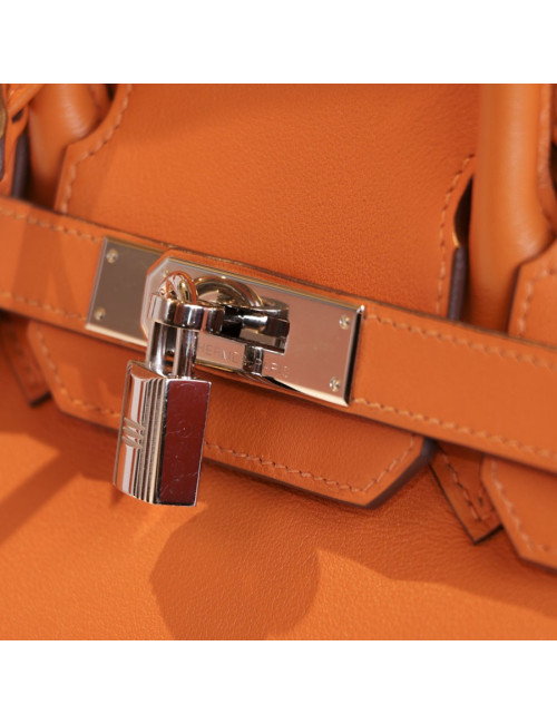 Bag Birkin 30 HERMES swift orange