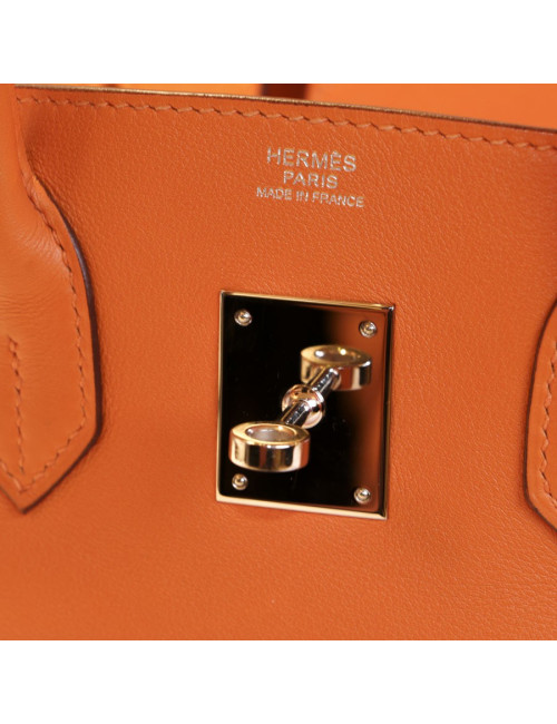 Bag Birkin 30 HERMES swift orange