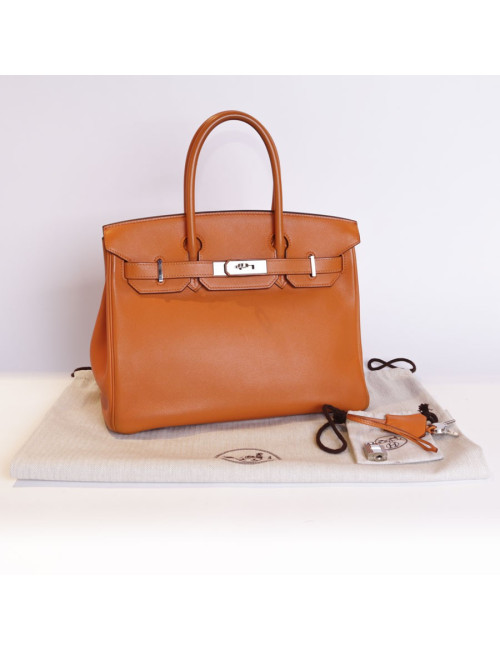 Bag Birkin 30 HERMES swift orange