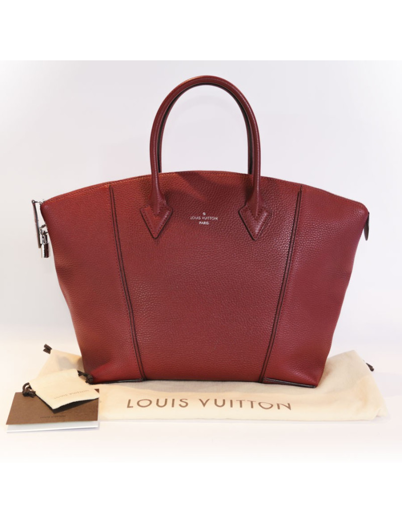 Sac LOUIS VUITTON Lockit MM cuir veau cachemire