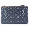 CHANEL jumbo caviar blue leather bag