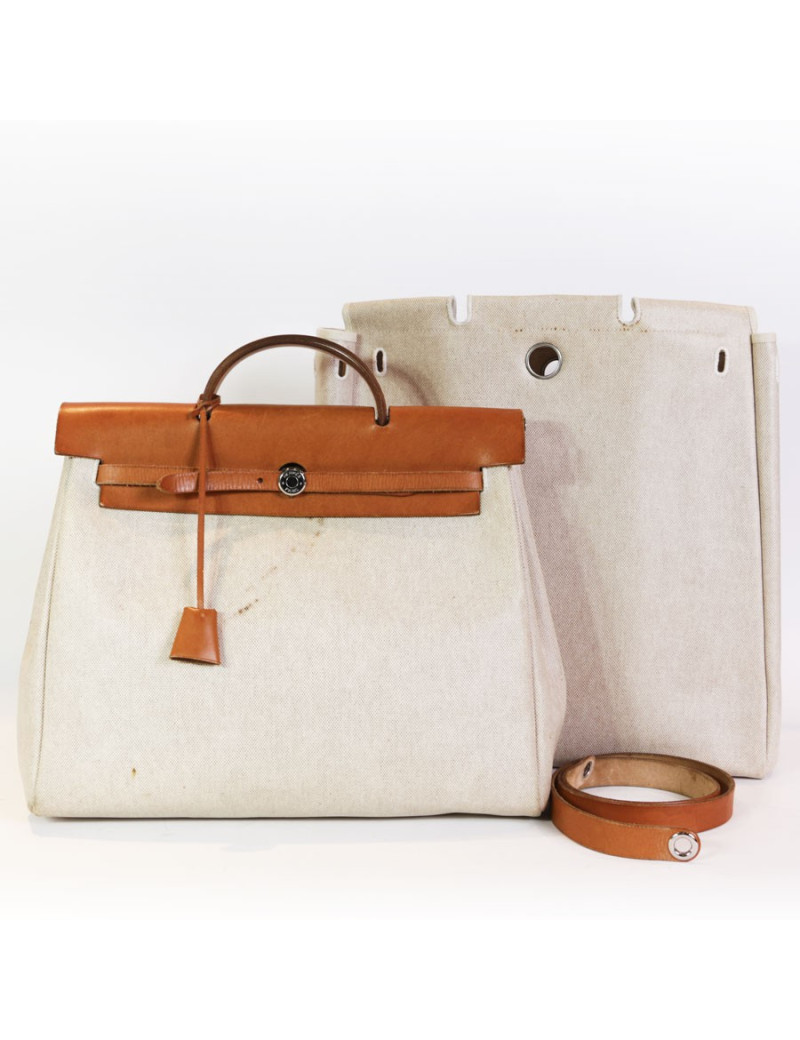 Sac herbag HERMES toile écrue