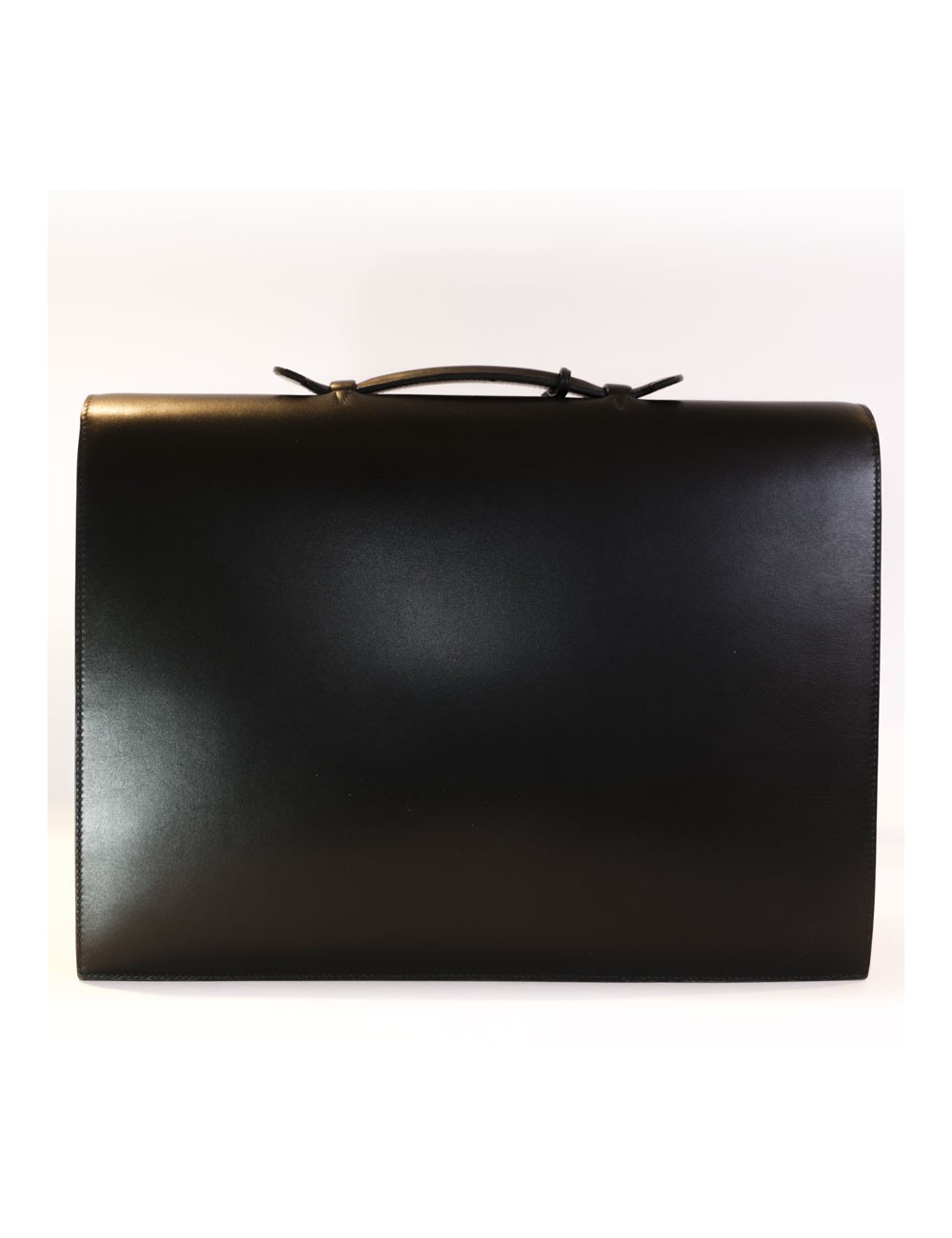 Sac à dépêches HERMES cuir box noir