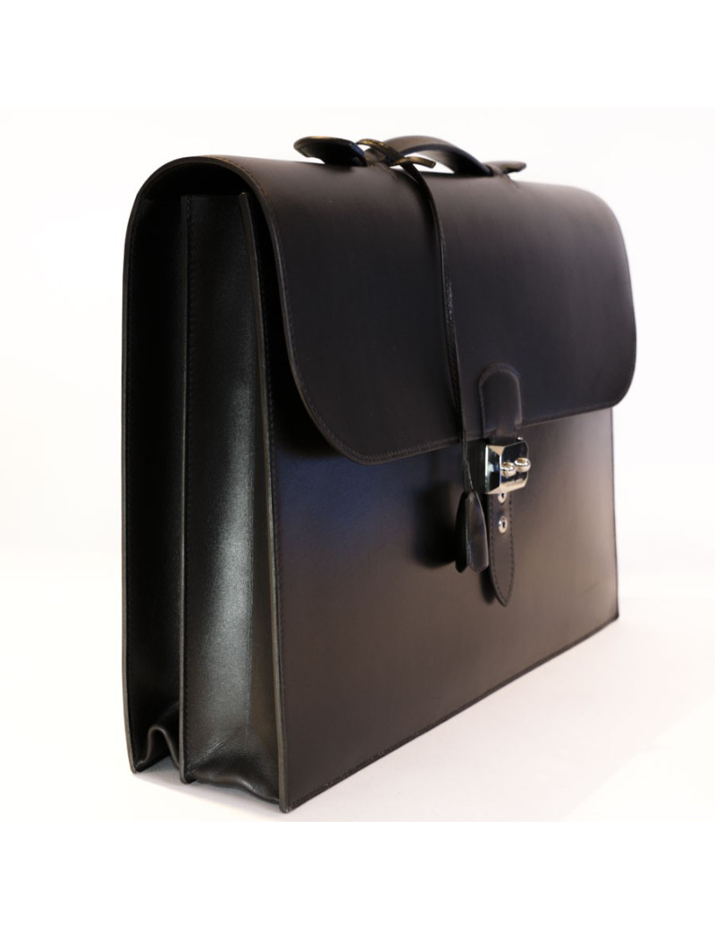 Dispatches HERMES leather black box bag
