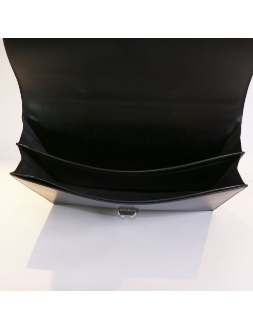 Sac à dépêches HERMES cuir box noir