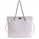 CHANEL tote bag in white leather
