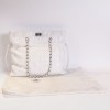 CHANEL tote bag in white leather
