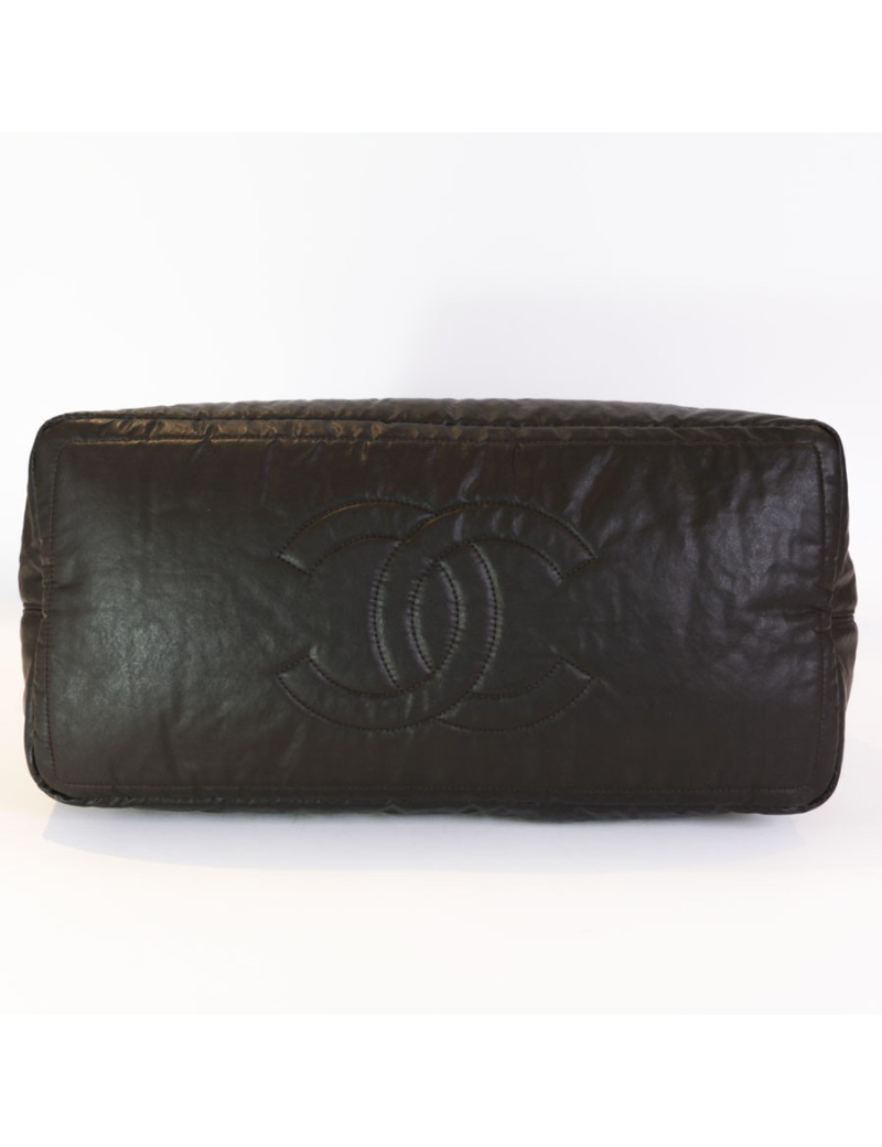 Sac  cabas CHANEL cuir noir matelassé