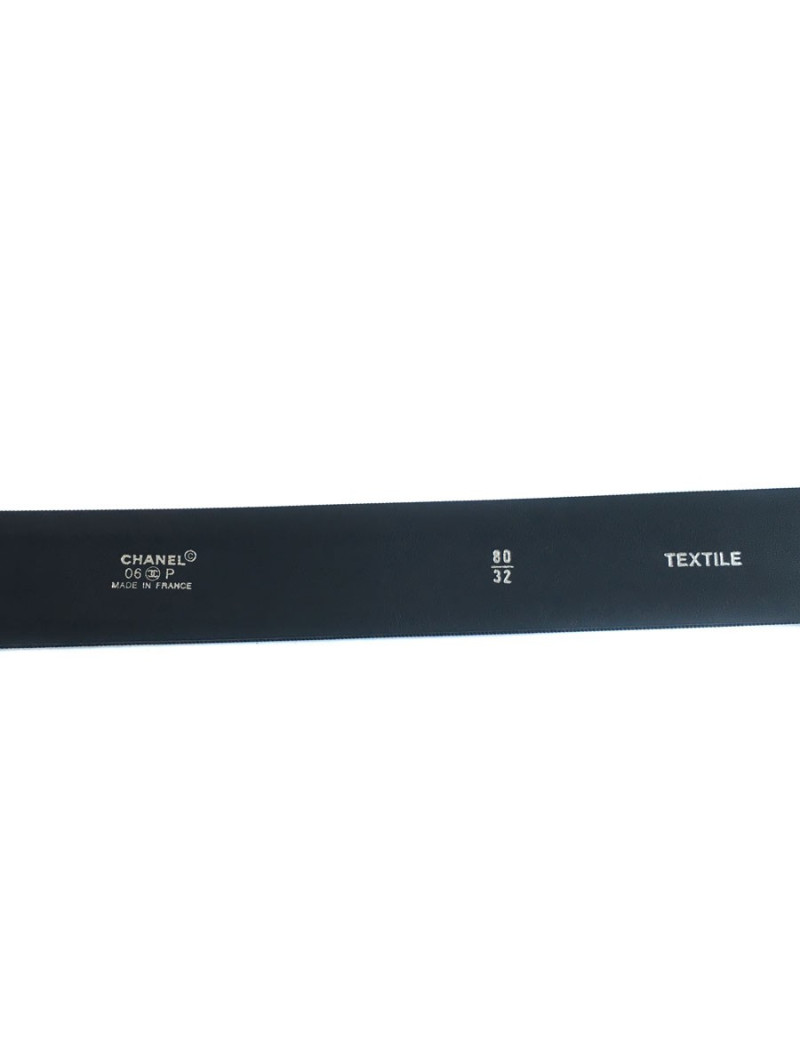 Ceinture CHANEL T 80 collector en gros grain noir