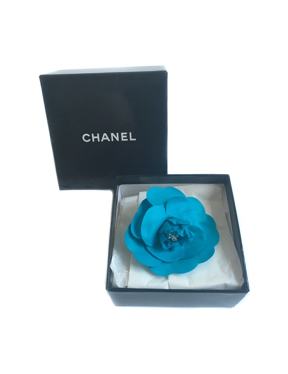 PIN CHANEL Camellia turquoise blue