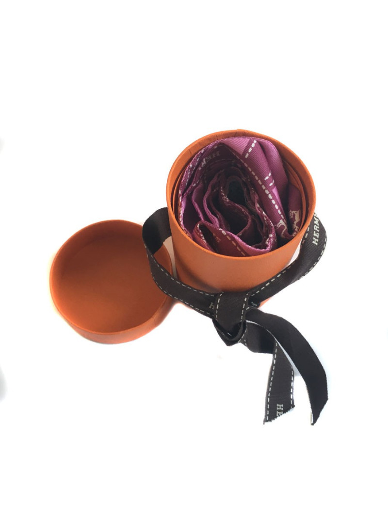 HERMES Twilly bolduc fuschia pink