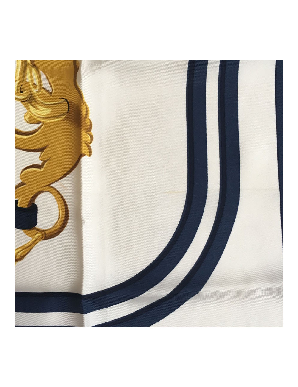 AUCTION square "Brides de Gala" in silk blue white