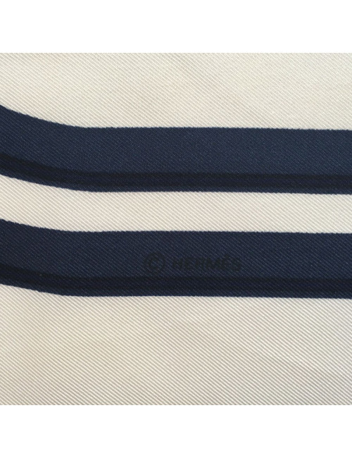 AUCTION square "Brides de Gala" in silk blue white