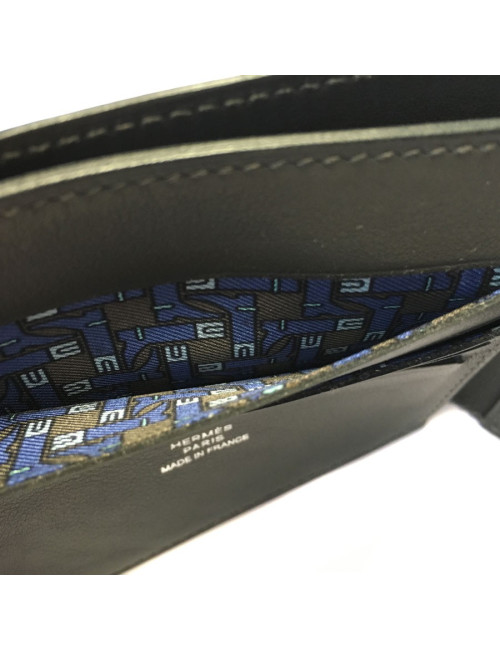 HERMES MC2 Copernicus swift dark gray leather card holders