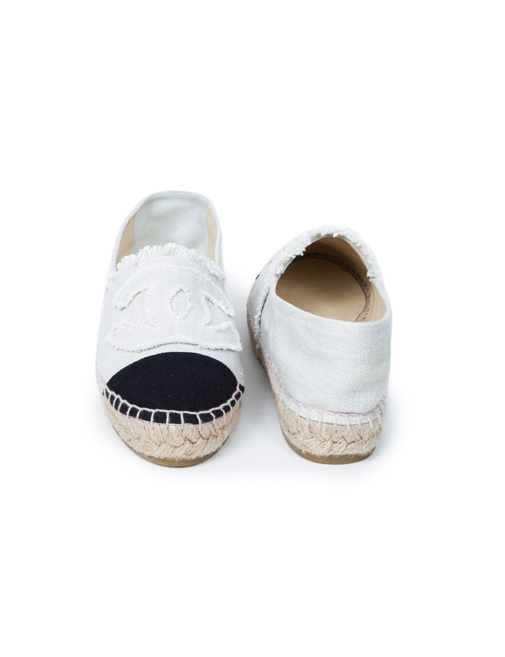 Espadrilles CHANEL T 35 toile bicolore