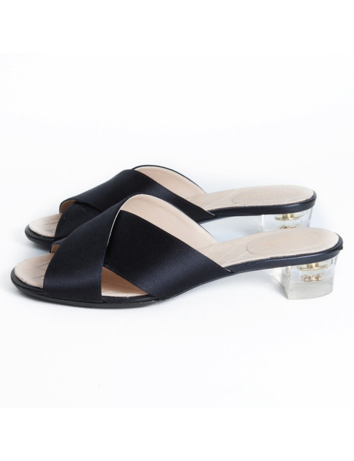 Mules CHANEL satin silk T36, 5