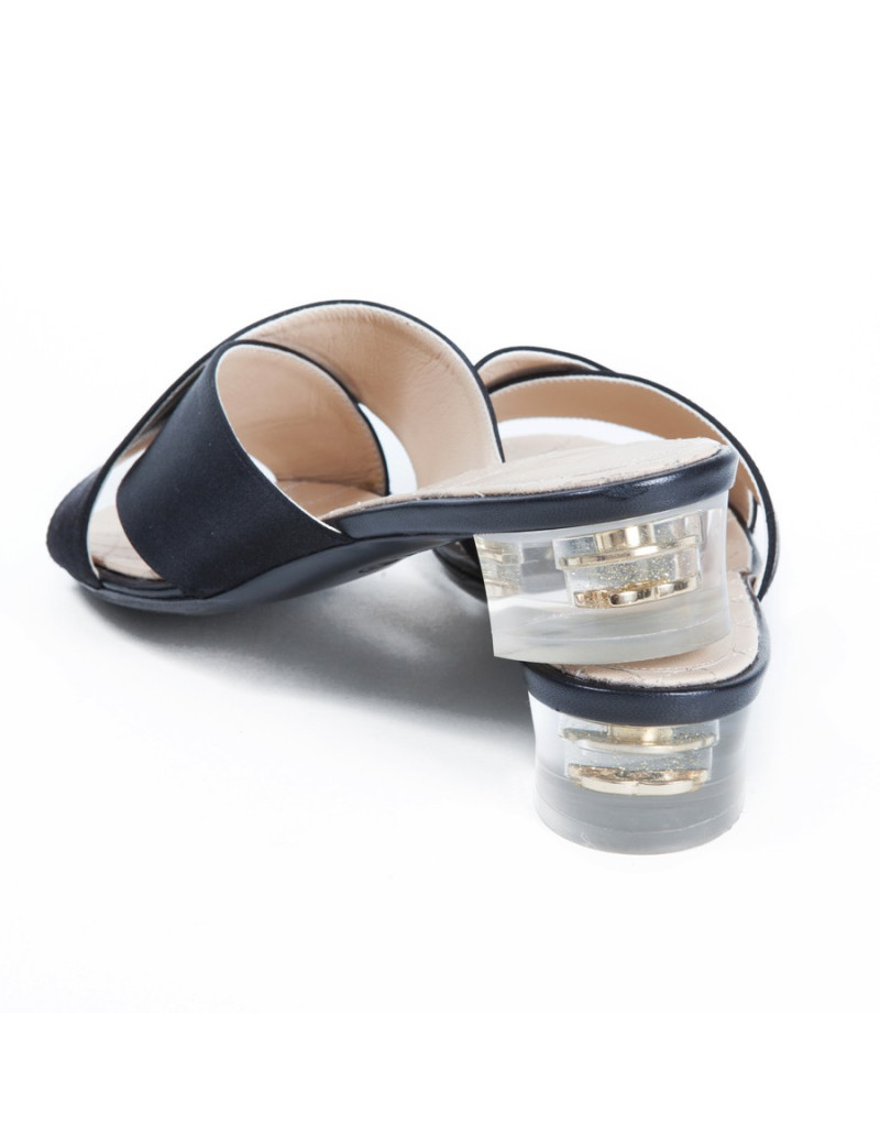 Mules CHANEL satin de soie T36,5