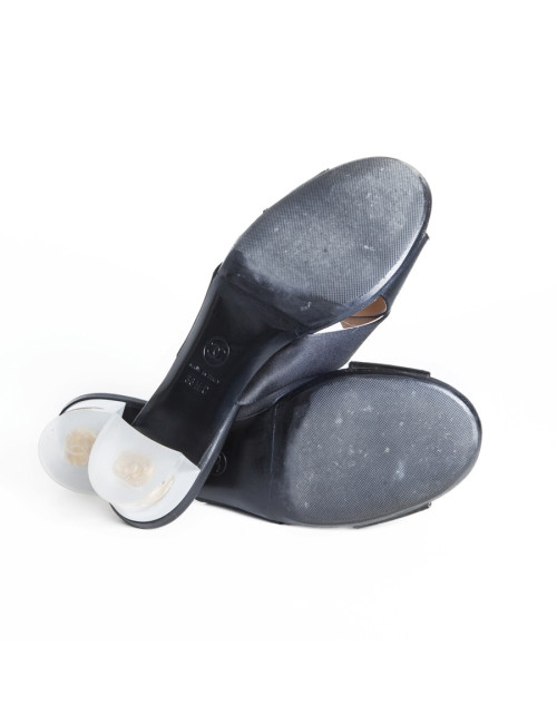 Mules CHANEL satin de soie T36,5
