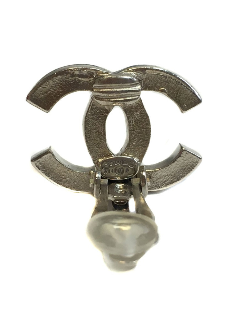Clips CHANEL silver metal earrings