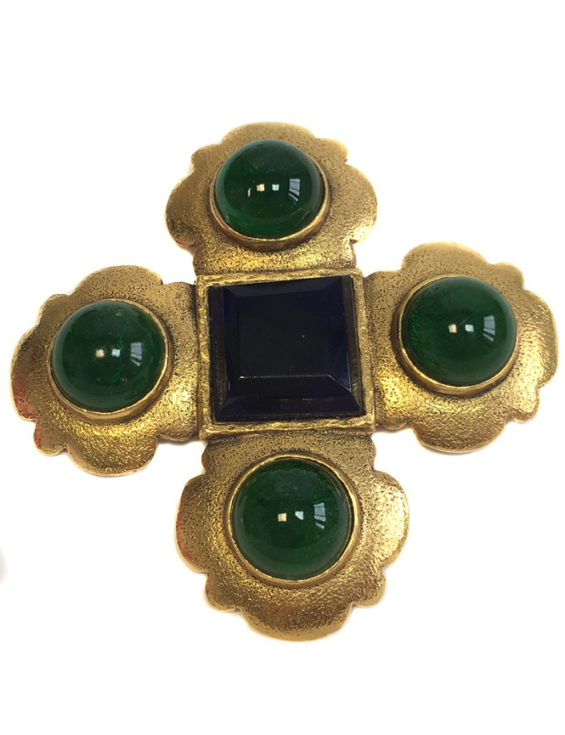 Parure CHANEL broche et boucles d'oreille Vintage