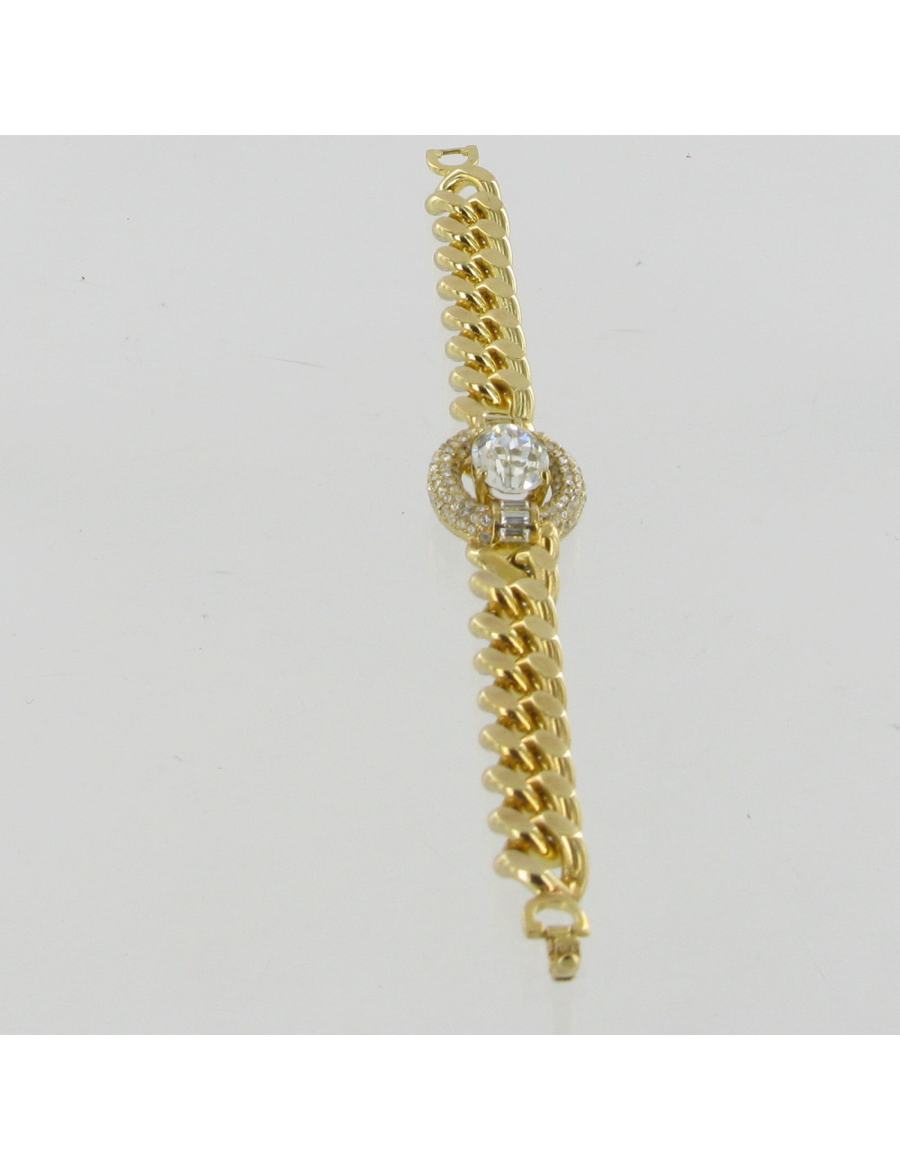 Bracelet gourmette doré cristal CHRISTIAN DIOR