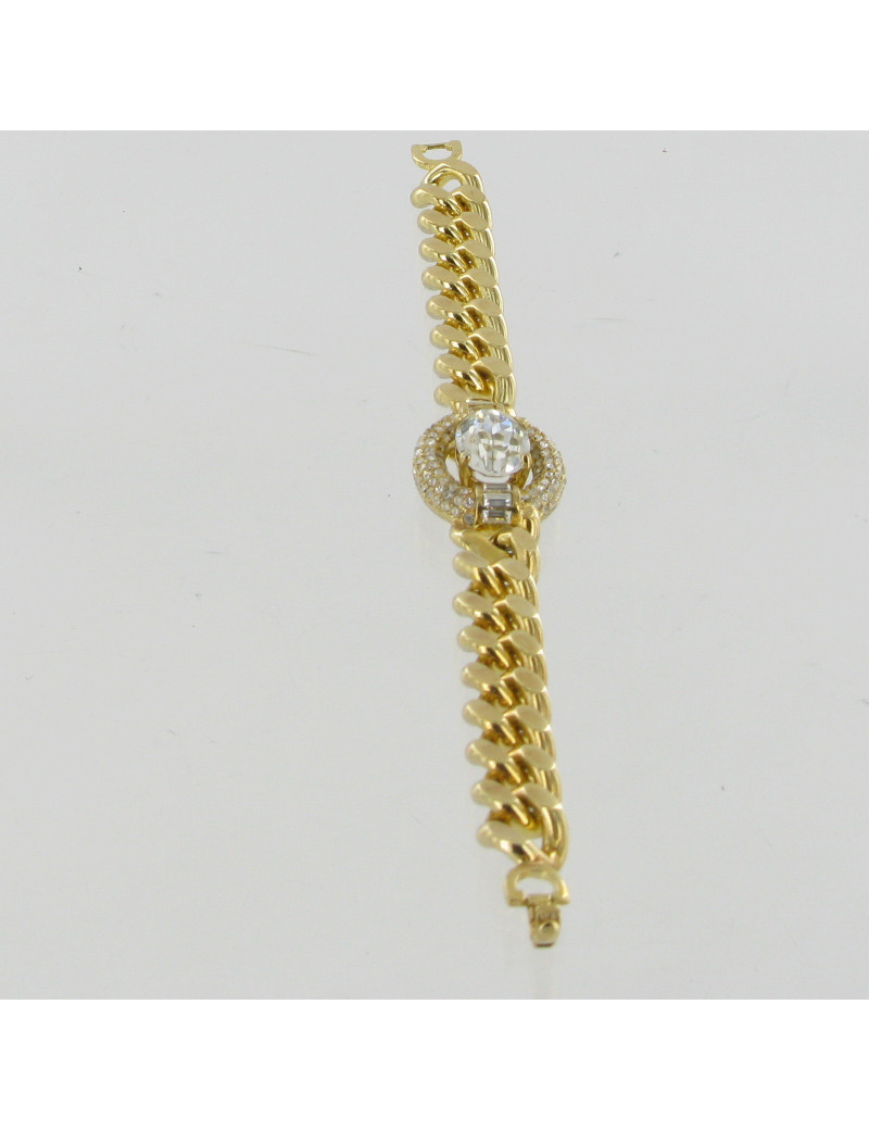 Bracelet gourmette doré cristal CHRISTIAN DIOR