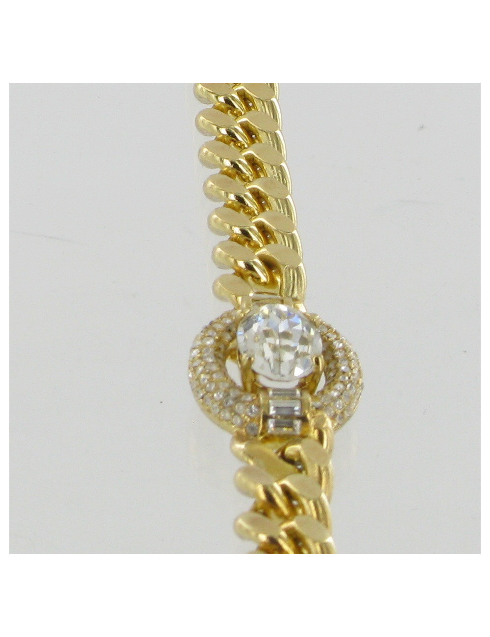 Bracelet gourmette doré cristal CHRISTIAN DIOR