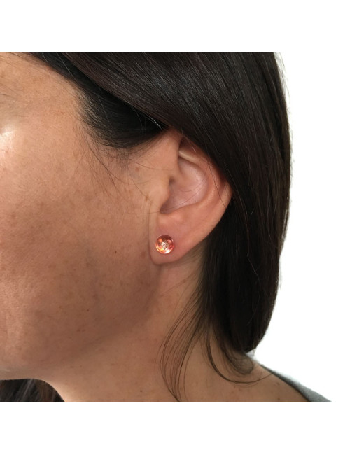 Boucles d'oreille clous LOUIS VUITTON en plexi rose