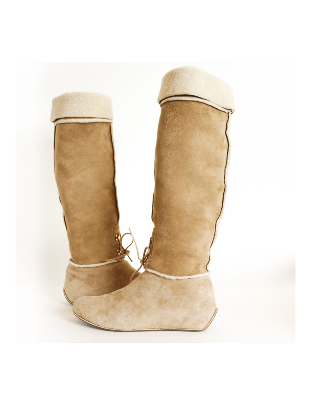 Bottes SERGIO ROSSI T 38,5 en daim naturel